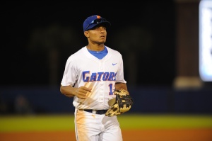 Richie Martin (12). The Gators defeated the Vols 7-2 Friday night.